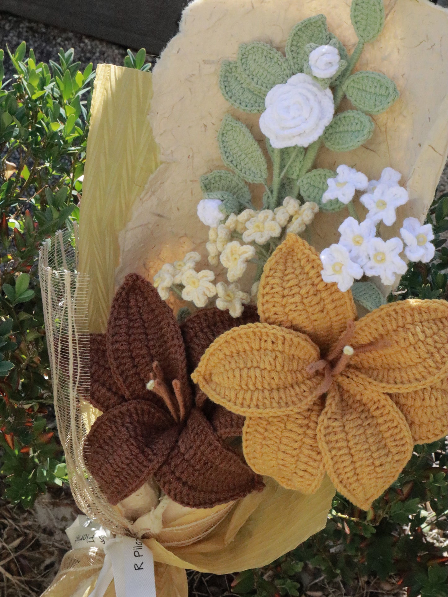 Elegant Lilies Crochet Bouquet| Preserved Flower| Mother's Day