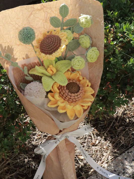 Sunflowers Crochet Bouquet| Retro Style| Graduation